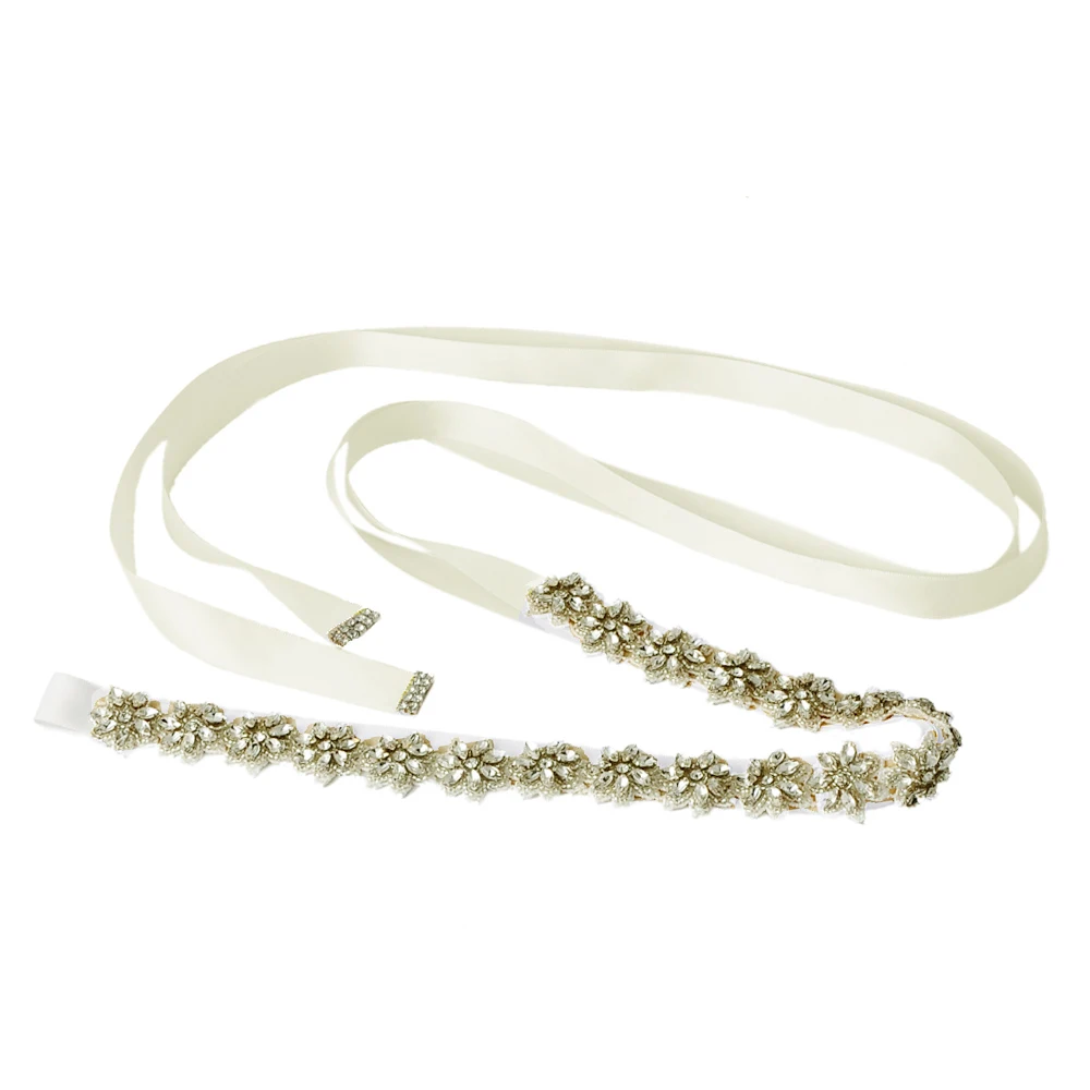 ivory TRiXY, S163, кристаллы, стразы, Свадебный ремень, аксессуары для свадебного ремня, Кристальные свадебные пояса, свадебные аксессуары - Цвет: ivory