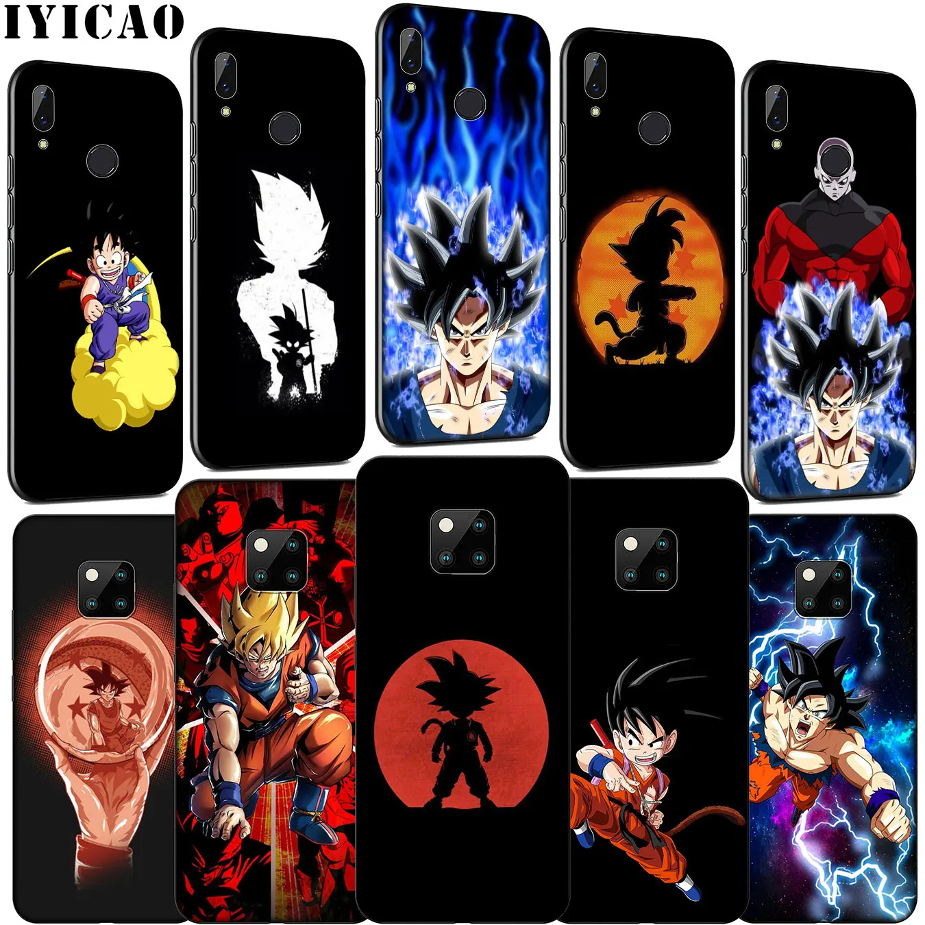 IYICAO Dragon Ball Goku Мягкий силиконовый чехол для телефона Huawei Mate 30 20 10 Pro черный Nova 5i 4 3 3i