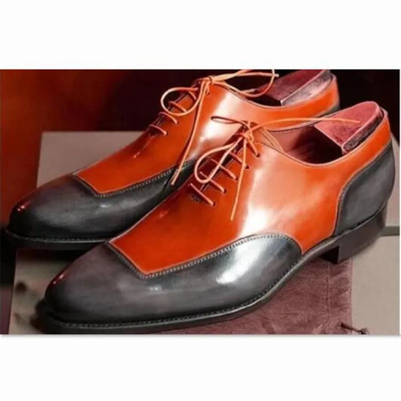 Большие размеры 38-48; мужские свадебные модельные туфли; деловые офисные туфли; мужские оксфорды из лакированной кожи с острым носком в стиле пэчворк на плоской подошве