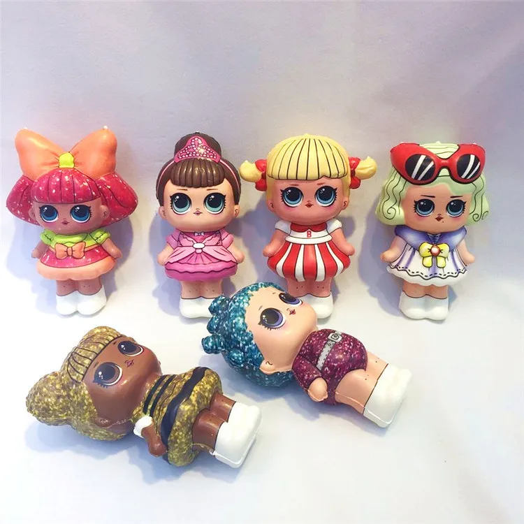 

10pcs/lot New Original Unpacking Girls Squishy Rising Jumbo Toys Eaki Lol Doll Child Sweet Scented Bread Cake Toy Birthday Gift