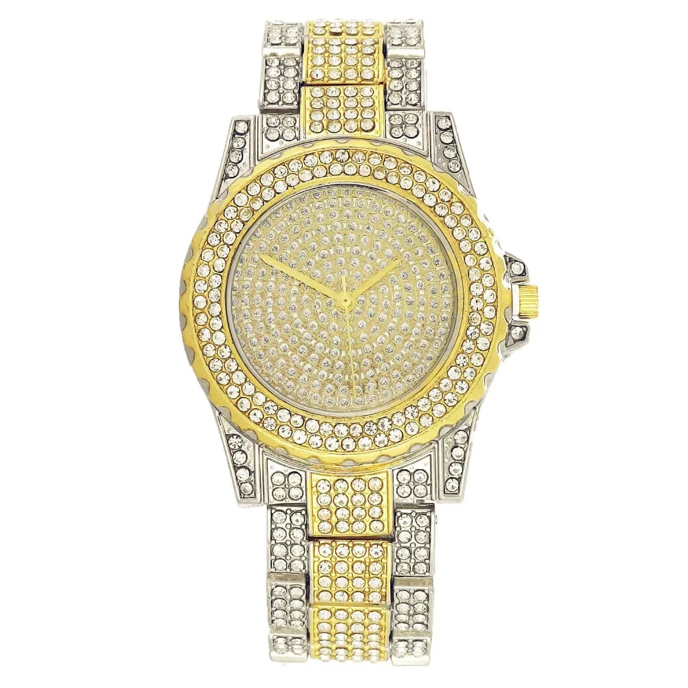 Брендовые женские часы с браслетом из нержавеющей стали, полностью Стразы, циферблат, кварцевые повседневные наручные часы, подарок, reloj mujer