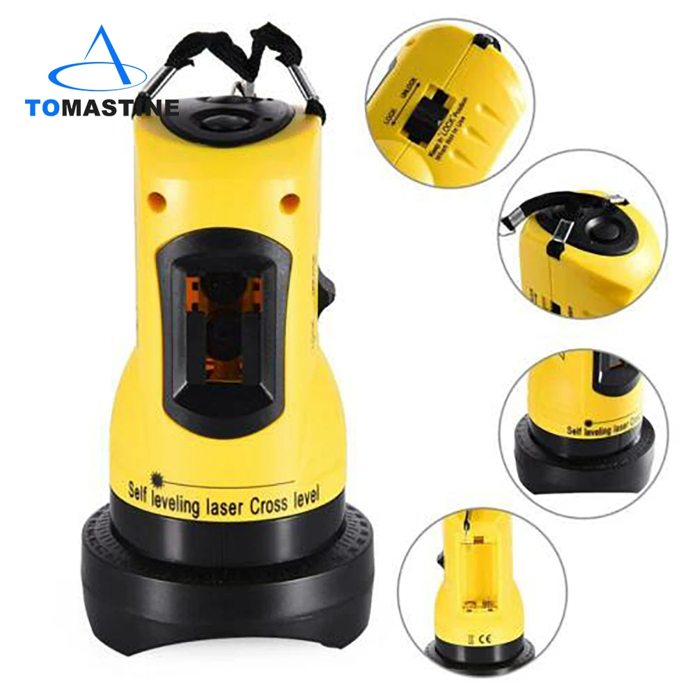 

Laser level 360 degrees rotating bar self-leveling functional high adjustable economic DIY 2 (1 V, 1 H) Cross-line laser level