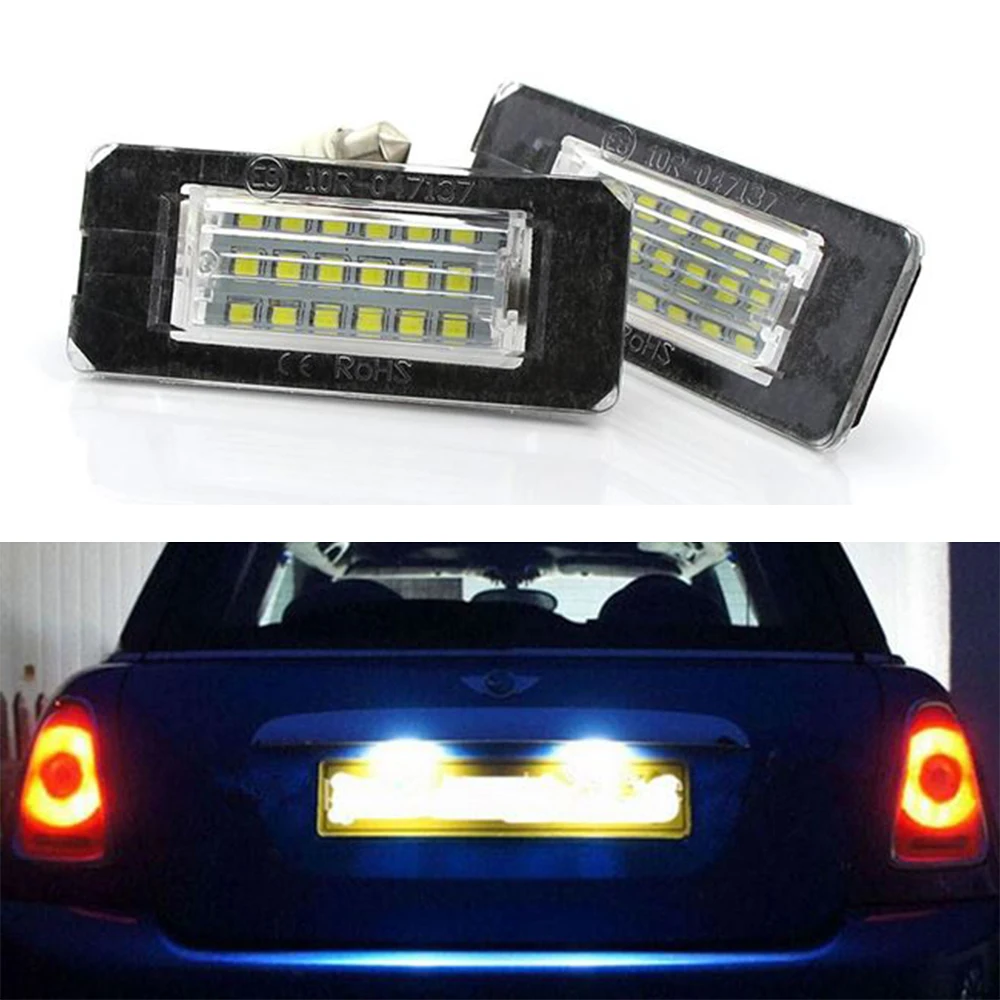 

MASHA 12V 3W LED Car License Plate Light For Mini Cooper R56 R57 R58 R59 BMW Mini Rear Tail Number Lamp Bulbs