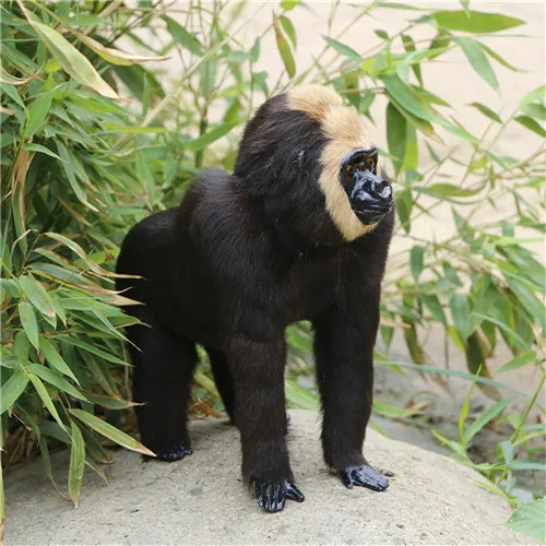 Fancytrader Simulation Animal Orangutan Plush Toy Doll Realistic Handmade Plastic&Fur Monkey Model Gifts for Children 29x15x28cm (7)