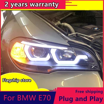 

Car Styling Case For BMW X5 E70 LED Headlights 2007-2013 x5 HID Head Lamps Bi Xenon Beam Fog Daytime Running Lights Double lens