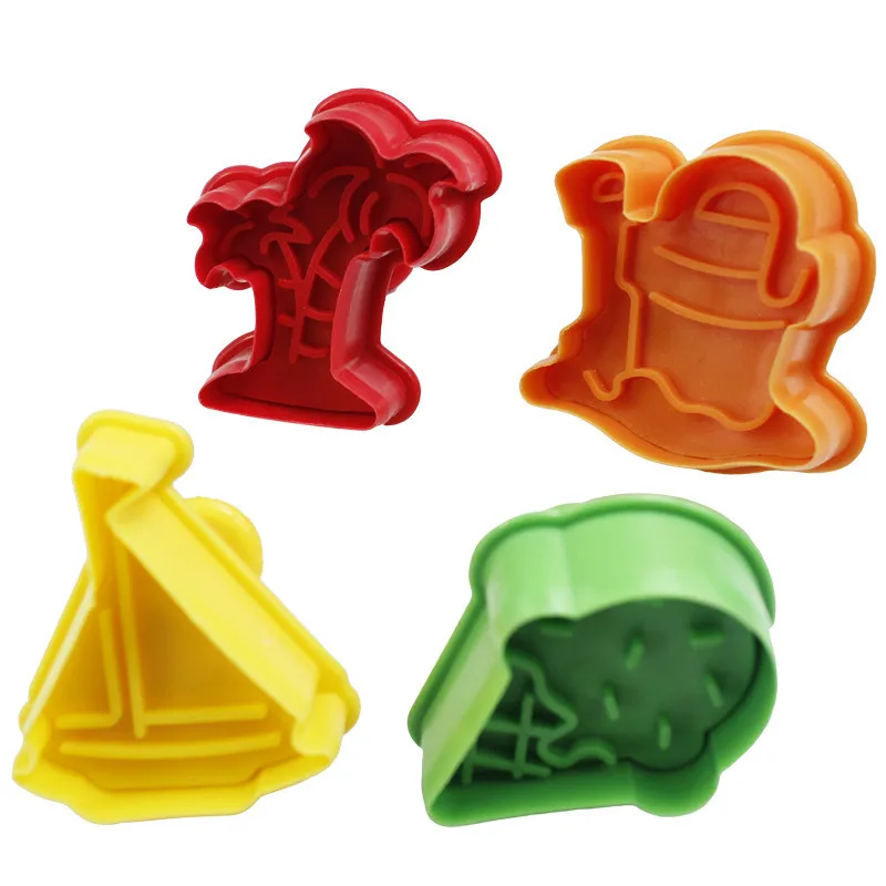 4Pcs/set DIY Slime 3D Cartoon Food Ice Cream Tree Plasticine Mold Set Soft Paper Clay Supplies Educational toy for children Gift | Игрушки и