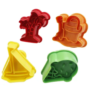 

4Pcs/set DIY Slime 3D Cartoon Food Ice Cream Tree Plasticine Mold Set Soft Paper Clay Supplies Educational toy for children Gift