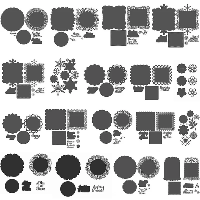 Набор многослойных рамок лепесток Снежинка Металлические Вырубные штампы трафареты для Скрапбукинг Декор Сделай Сам Тиснение Ручной Работы высечки