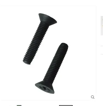 

50pcs M2.5 M3 M4*6/8/10/12/15/20 black cross flat plastic screw Nylon insulated screw countersunk head cross bolt screw