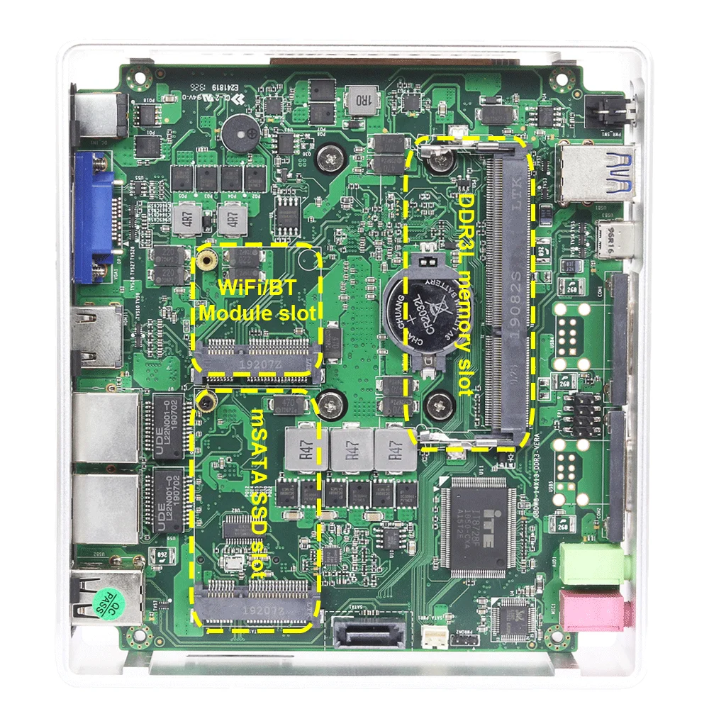 Мини ПК Linux Windows 10 Intel Core i5 4200U cpu DDR3L mSATA 2* LAN 2* RS232 4* usb type-C HDMI VGA WiFi Bluetooth микро компьютер