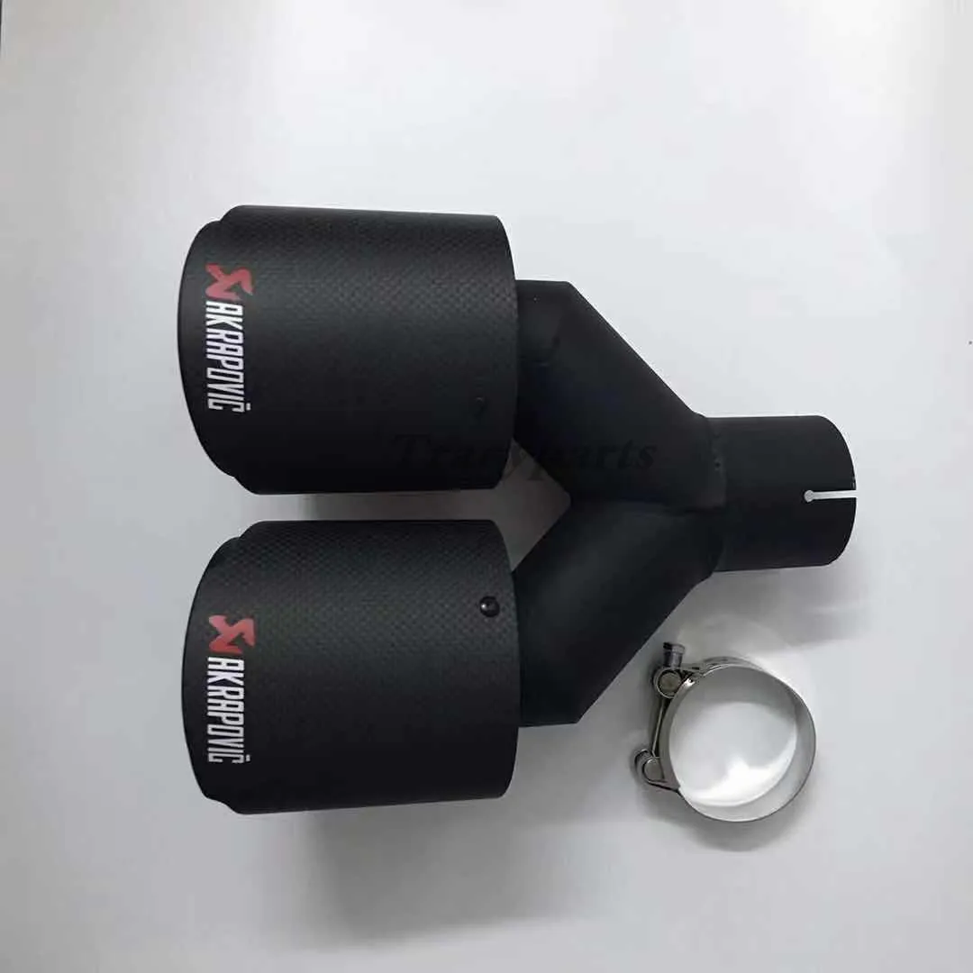 1 шт. Akrapovic 63 мм в 89 мм из Универсальный Черный Нержавеющая сталь+ углеродное волокно глушитель выхлопной конец трубы советы