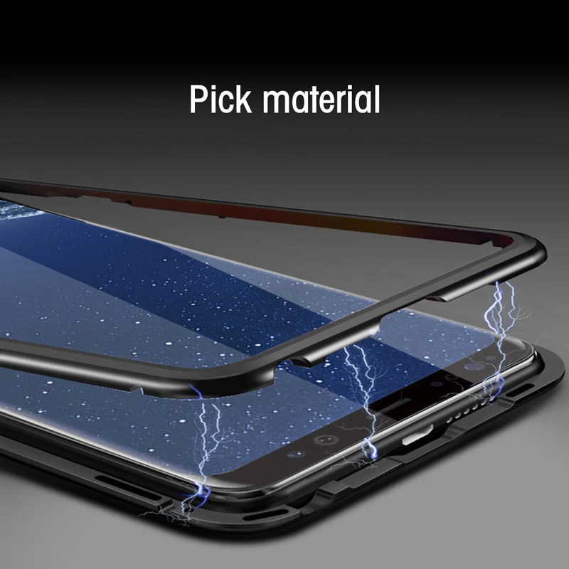 Магнитная Адсорбция металлический чехол для samsung Galaxy S8 S9 S10 плюс S10E S7 Edge Note 10 9 8 M20 A30 A50 A7 A8 A9 J4 J6 плюс