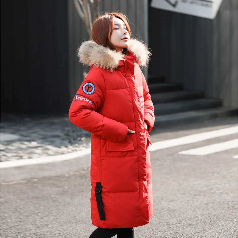 

Down Jacket Cotton-padded Clothes Women's Long over-the-Knee 2019 New Style Autumn And Winter Overcoat WOMEN'S Dress Winter Coat