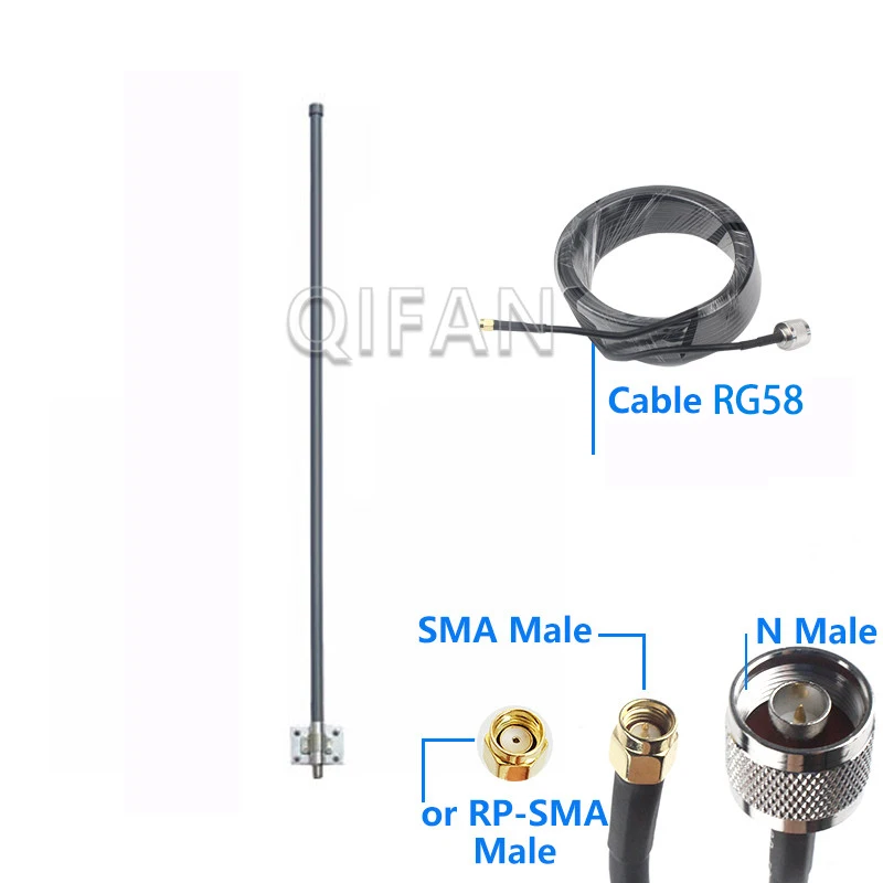 LoRa 868MHz antenna 915mhz omni fiberglass 10dBi antenna outdoor glide monitor repeater UHF IOT RFID lora antenna best antenna for bobcat