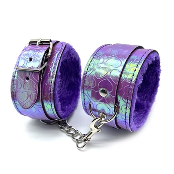 SMLOVE  Sex Handcuffs Nipple Clamps Rope BDSM Bondage Set Dazzling Feather Erotic Sex Toys Whip Collar Gag For Couples Women 4