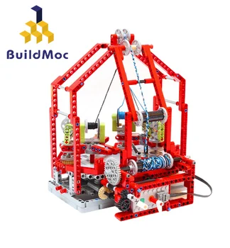 

Buildmoc Slide Blocks Compatible LegoINGlys Fast Braiding Machine City Roof Particle Building Blocks Castle Brick Toys For Child