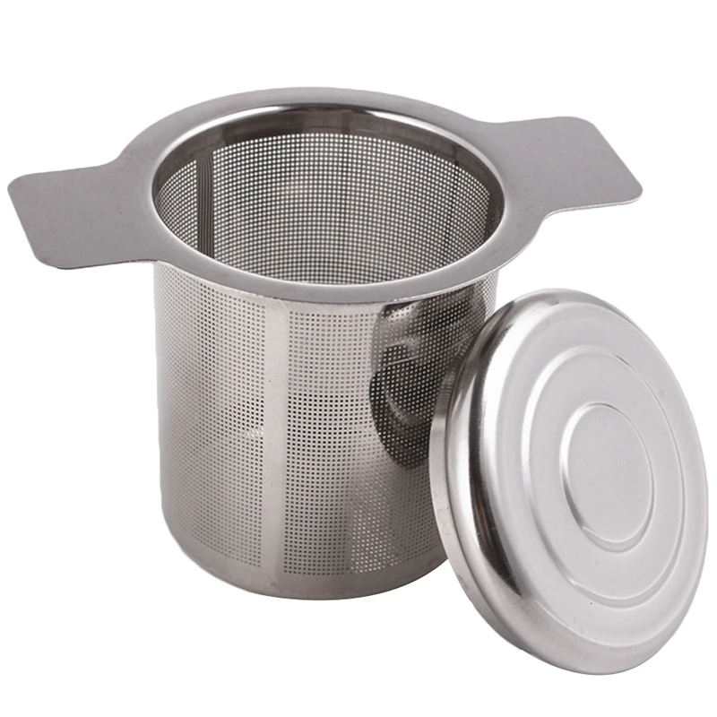 

4Pcs Stainless Steel Tea Infusers Double Handles Fine Mesh Durable Reusable Tea Steeper Tea Strainer for Mug Cup Tea Pot
