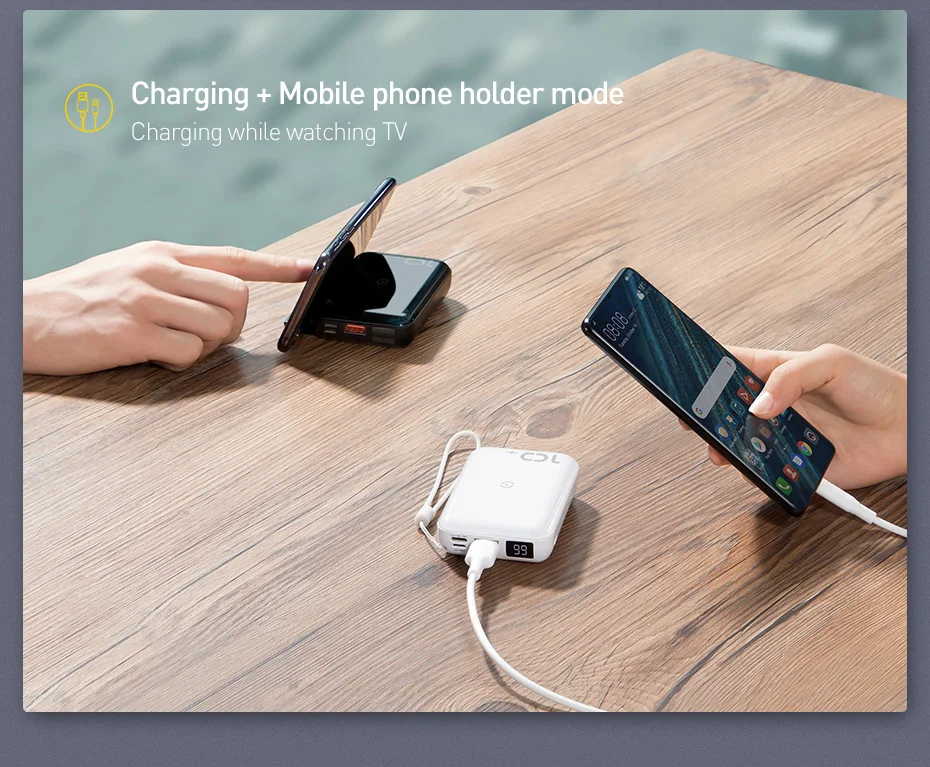 Baseus 10000mAh power Bank Qi Беспроводное зарядное устройство Портативный внешний аккумулятор PD Быстрая зарядка портативный внешний аккумулятор зарядное устройство для телефона