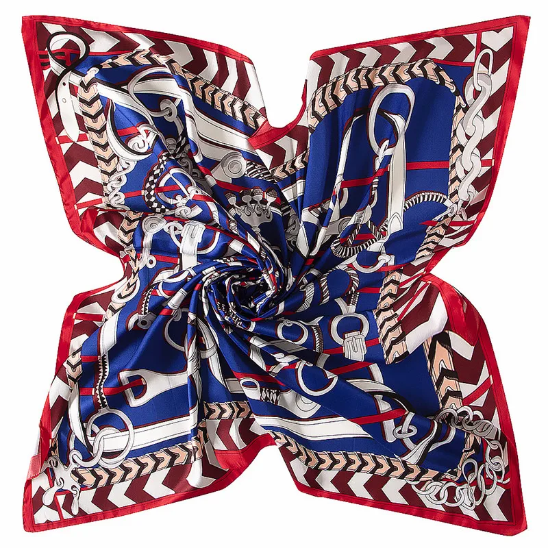 POBING 100% Twill Silk Scarf Women 12 Chinese Zodiac Square Scarves Big  Bandana Kerchief Hijab Scarf Female Head Scarf Foulard - AliExpress