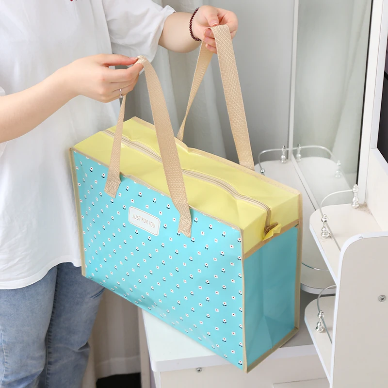 Newest Color Printing Eco Shopping Bag Foldable Reusable Tote Folding Pouch Travel Non-woven Bathroom Storage Bag - Image 5