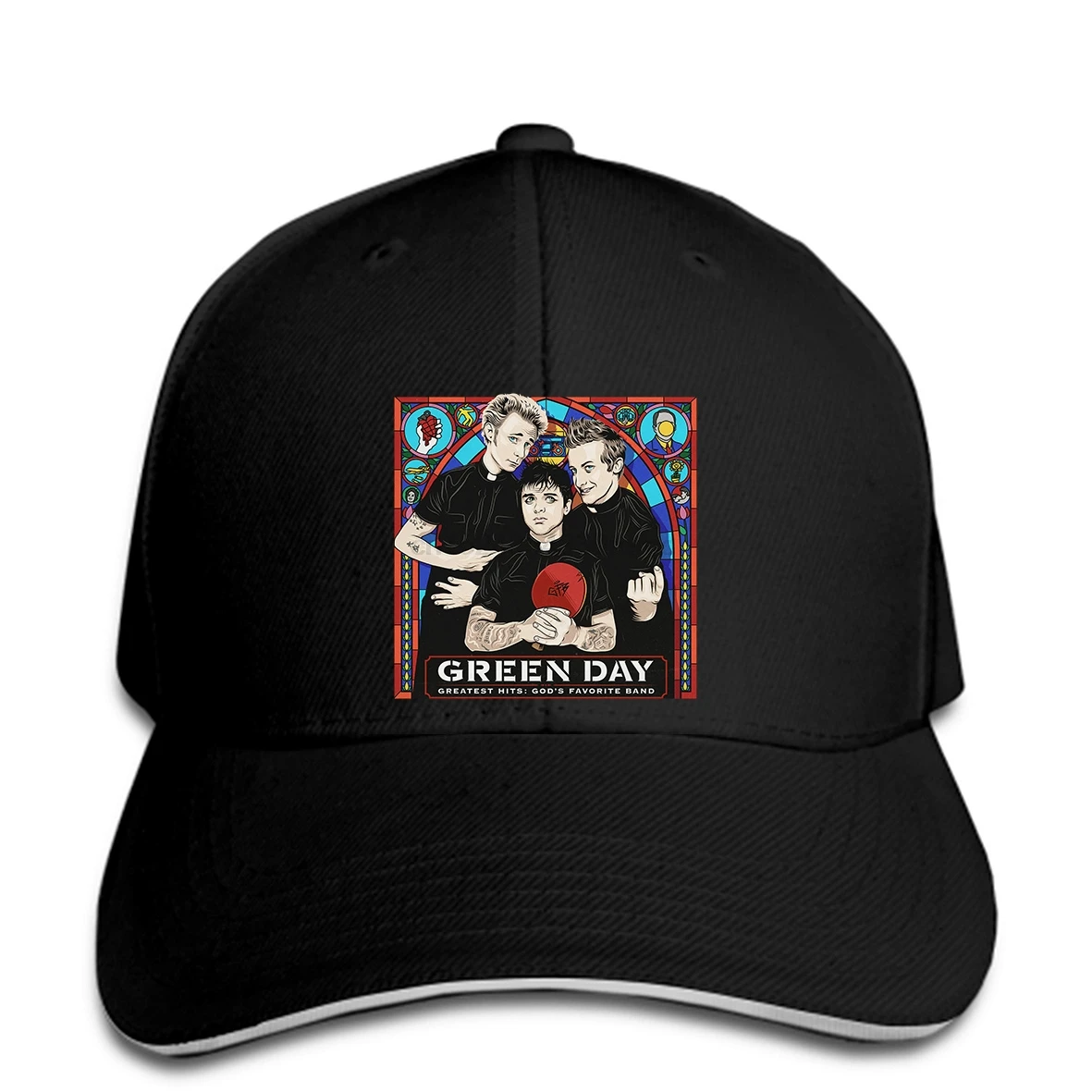Бейсболка зеленый день альбом Обложка Billie Joe Armstrong DTG черная бейсболка с козырьком