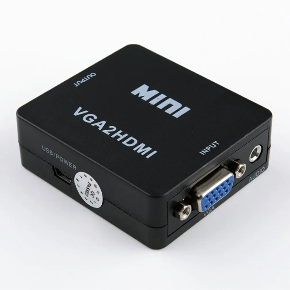 VGA2HDMI женский мини-vga к HDMI Full HD 1080P видео адаптер конвертера с аудио Мощность для PC