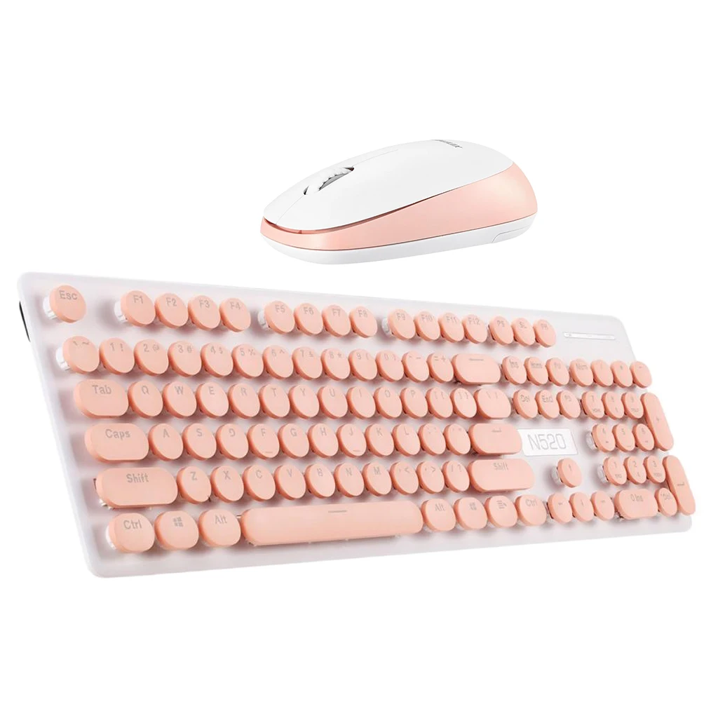 Wireless Replacement Mechanical PC Laptop Keyboard and Mouse Combo Set Kit for Computer Laptop PC Office Home Use Mouse Keyboard