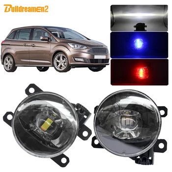 

Buildreamen2 Car 4000LM LED Bulb Lens Fog Light Devil Eye Daytime Running Light DRL H11 12V For Ford Grand C-Max MPV 2010-2015