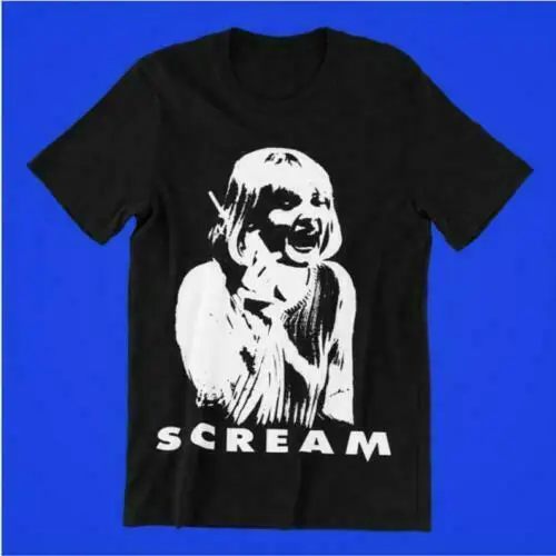 Scream классический фильма ужасов футболка черного цвета хлопковая одежда для сна