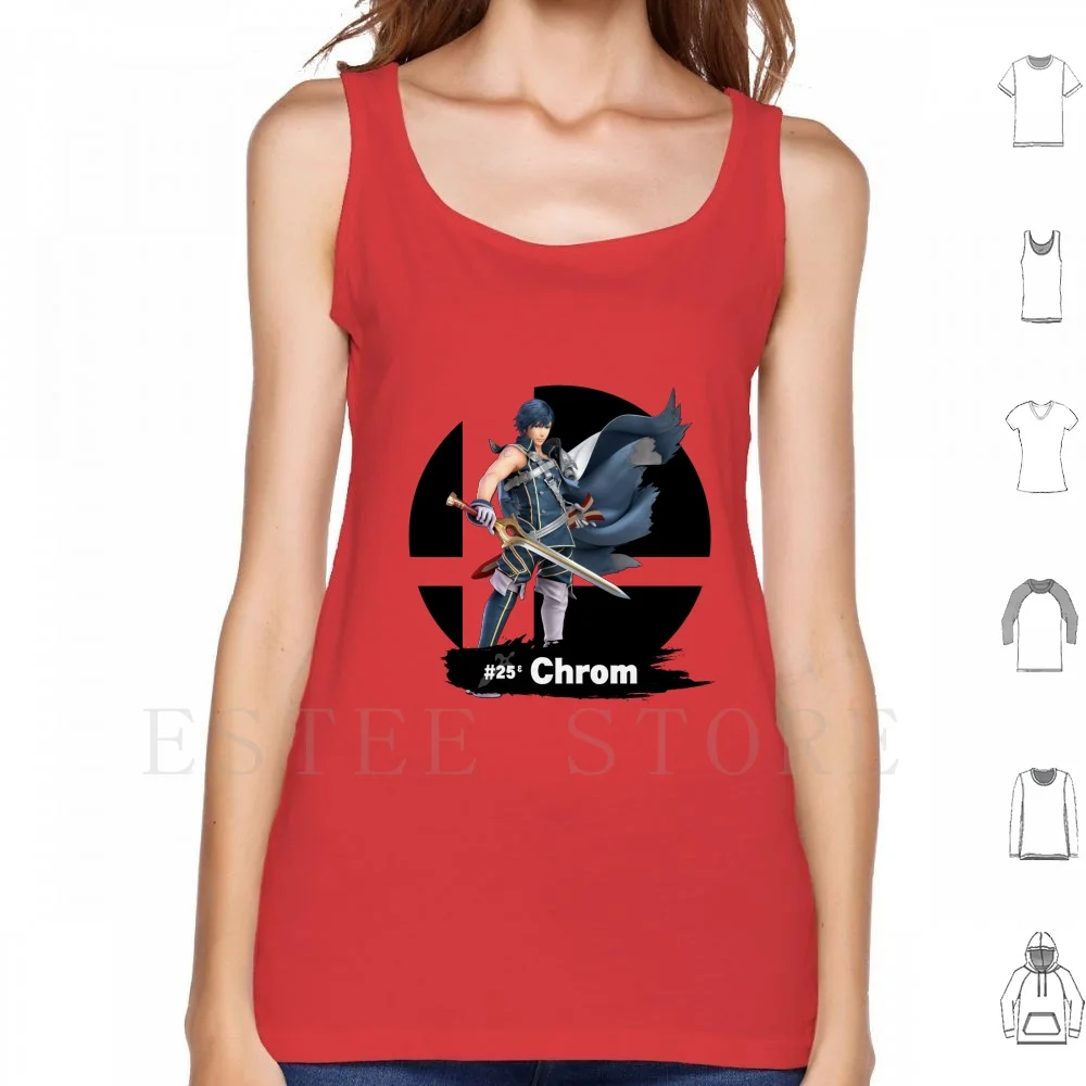 Super Smash Bros Ultimate-25 & Epsilon; Chrom Canotte Gilet Senza Maniche Smash Bros Ultimate Fire Emblem Chrom Fire Emblem Risveglio