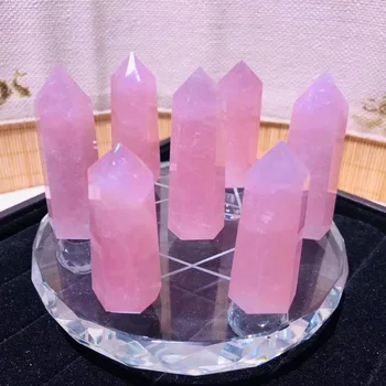 

Natural rose crystal point seven star array healing decoration gift