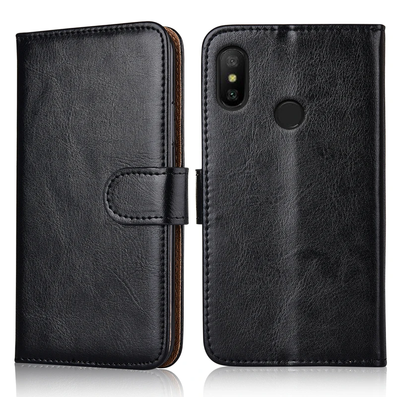Чехол бумажник с откидной крышкой для Xiaomi Mi A2 Lite кожаный чехол MiA2