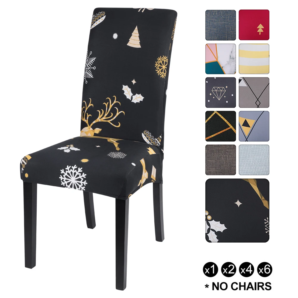 

Spandex Stretch Chair Cover Elastic Dining Seat Protector Slipcovers For Banquet Home