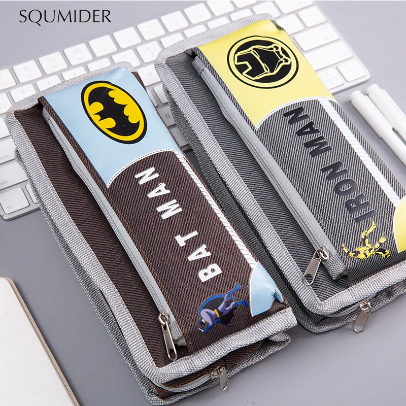 

SQUMIDER Creative Pencil Case Superhero Pencil Box Zipper Large-capacity Bag For Student Gift Cute School Stationery Supplies