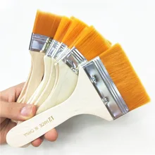 12Pcs Wooden Painting Brush Nylon Hair Flat Tips Artists Acrylic Oil Painting Brush Pen Drawing Tool Art Supply Set