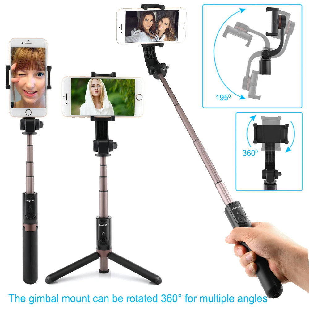 Выдвижная селфи палка для тренога для смартфонов с одной осью Gimbal беспроводной BT пульт дистанционного управления для iPhone X samsung Galaxy Huawei телефоны