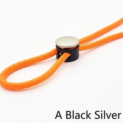 ABlackSilver Meetee 20 шт. металлический фиксатор Шнура Замок весна эластичный регулируемый шнур конец для пуховика DIY пальто шляпа одежда Декор кнопка - Цвет: ABlackSilver