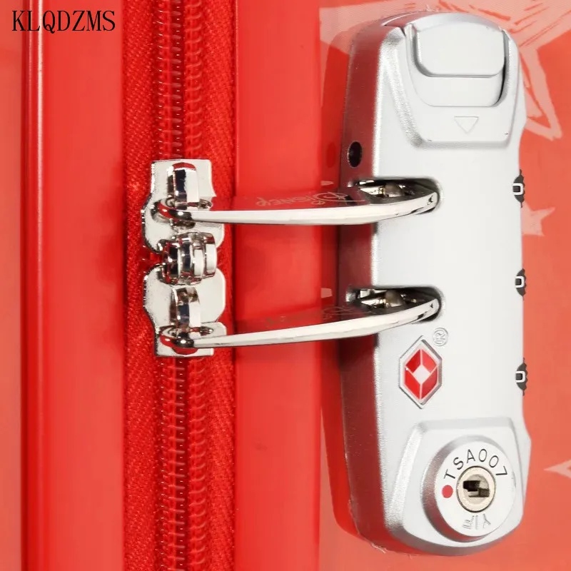 KLQDZMS 20 дюймов мультфильм милый ABS+ PC Сумки на колёсиках Spinner детей интернат тележка дорожная сумка на колесиках
