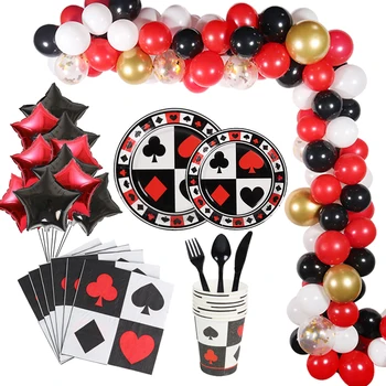 

Casino Playing Card Las Vegas Party Decoration Hen Bachelorette Party Supplies Casino Balloons Birthday Party Decorations Adult