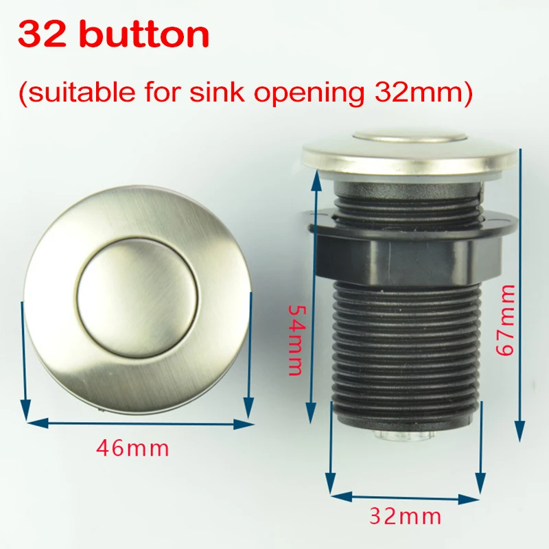 

Garbage Disposal Air Switch with 1.5m Hose Sink Top Food Waste Disposer Push Button Replacement Disposer Accessories PR Sale
