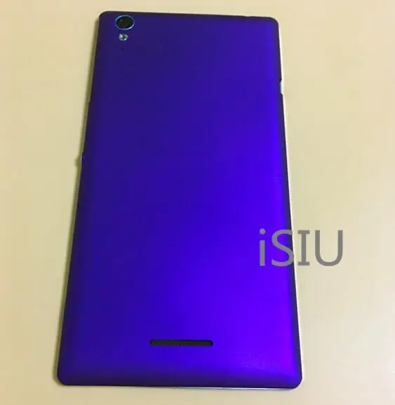Крышка батареи для sony Xperia T3 задняя крышка батарея Дверь T 3 для sony корпус телефон запасные части+ объектив камеры боковой ключ - Цвет: Фиолетовый