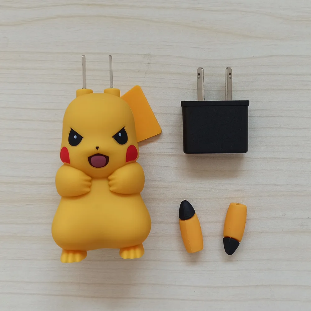 Милый адаптер для мобильного телефона Pikachue USB зарядное устройство для iPhone Xs Xr Max X 8 7 6s 6 Plus 5 5S 5c разъем