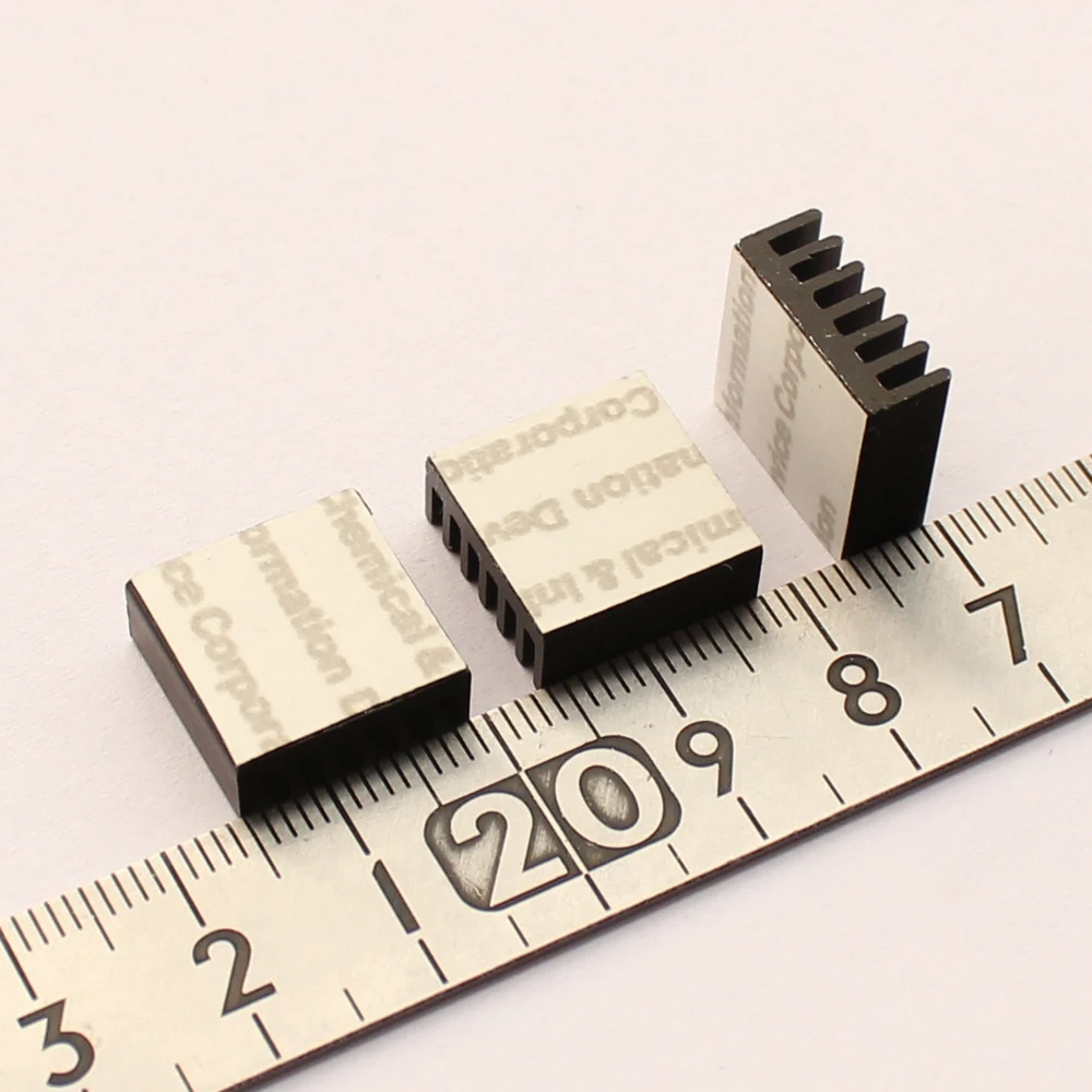 dissipador de calor com fita térmica condutora, 14x14x6mm com 10 peças