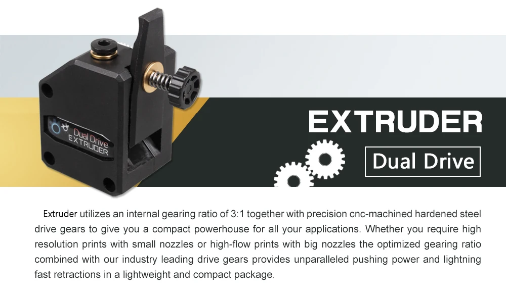 Atualização Bowden, Extrusora DDB, Filamento para Ender3, CR10, MK8, 1,75 milímetros