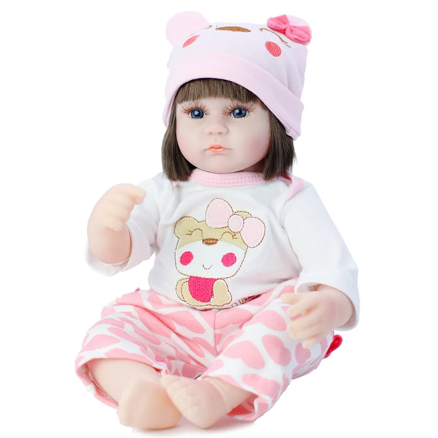 Горячая распродажа 42 см Reborn Baby Doll игрушки реалистичные куклы Младенцы Новорожденные очаровательные ручной работы Bonecas игрушка с улыбкой Рождество