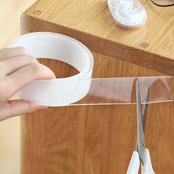 

Sticker gekkotape nanogel multifunctional Waterproof Loop Multipurpose Transparent tapes Grip Sided Nano Washable 1/2/3/5m Magic