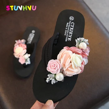 

Summer New Girls Slippers Kids Flip Flops Non-slip Children Beach Shoes Lightweight Comfortable Baby Toddler Girls Sandals Shoes