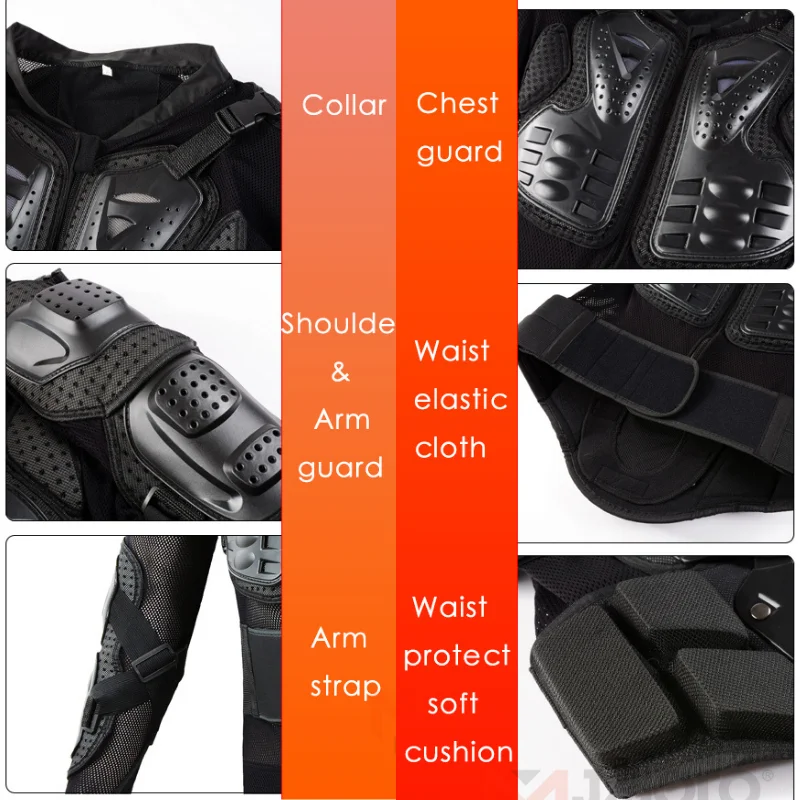 Motocross Body Armor Men's Summer Protective Cycling Jacket Summer Motorcycle Armor Jacket Breathable Motorbike Full Body motorcycle armor motorcycle body armor body protector
