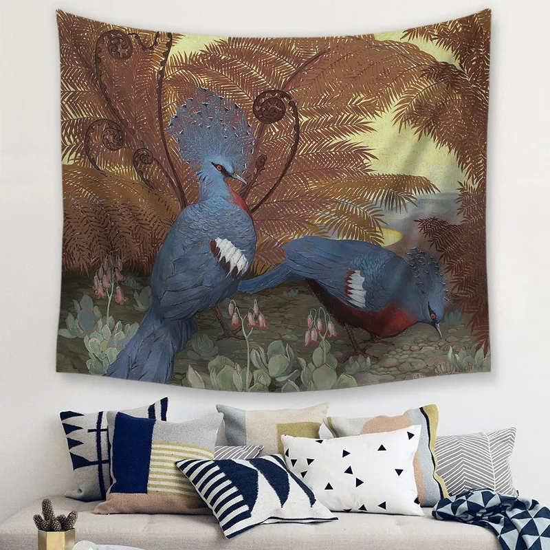 Bird Decorative Tapestries Hanging Wall Tapestries Mandala Bohemian Tapestry Landscape Wallpaper Wall Art Shawl Throw