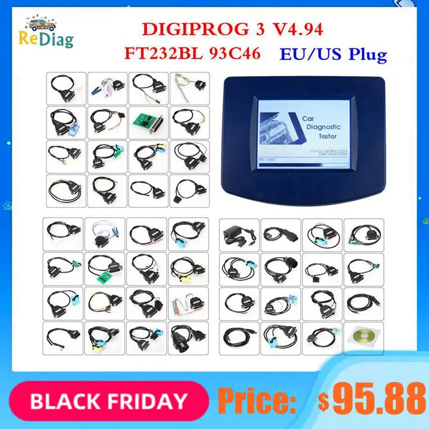 Высокое качество DHL Digiprog 3 v4.94 OBD ST01 ST04 DIGIPROG III одометр Отрегулируйте программист Digiprog3 Пробег Правильный Инструмент
